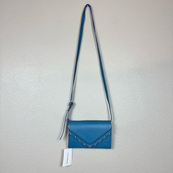 Lucky Brand Handbags - NWT Lucky Brand Ruth Leather Crossbody Organizer Bag dusty blue